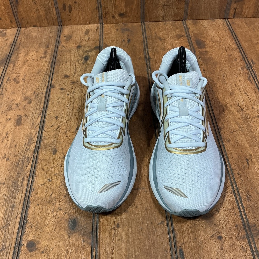 Brooks Women's Adrenaline GTS 20 White Gray Gold Sneakers 1202961B164 Size 8.5 B - Picture 2 of 12